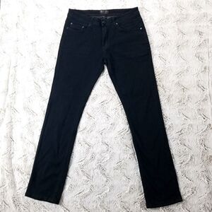 steves jeans Mens 30×32 Black Slim Straight Dark Wash